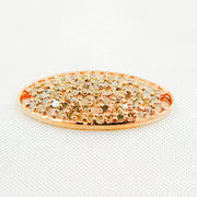 DC867. Diamond Sterling Silver Oval Connector